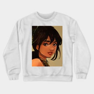 BLACK ANIME GIRl Crewneck Sweatshirt